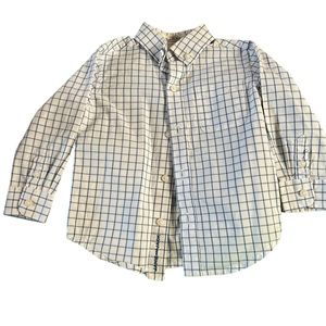Janie and Jack. Blue and white striped shirt. Long sleeve. Size 12-18 months.